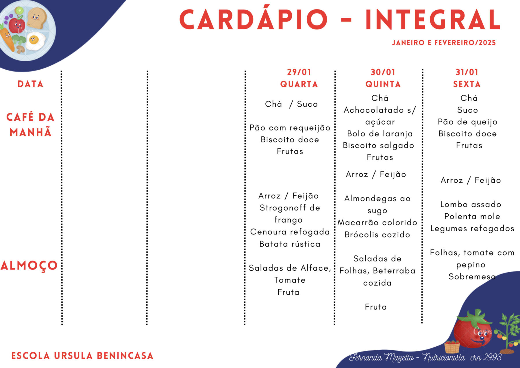 Cardápio