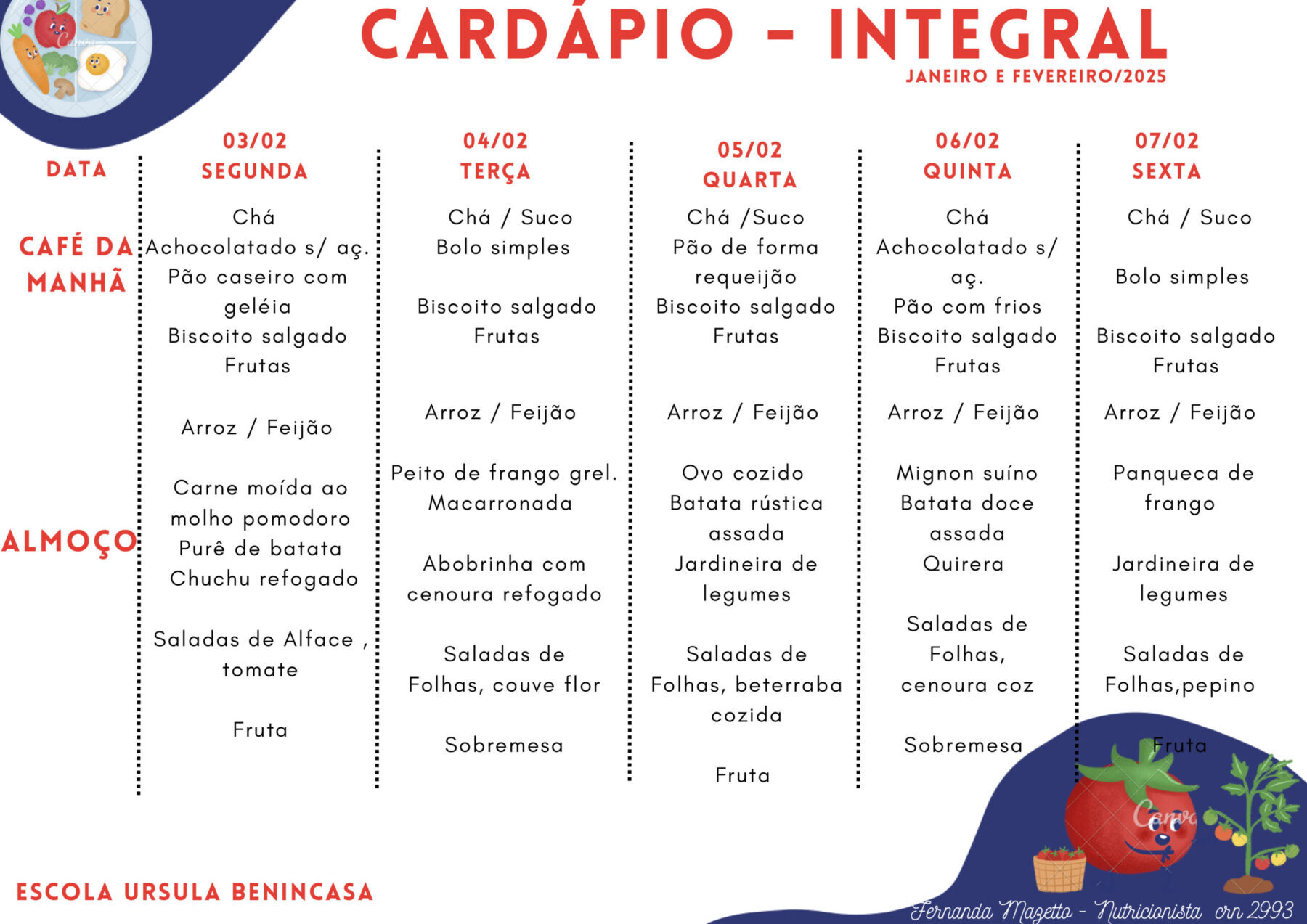 Cardápio